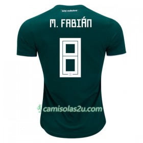 Camisolas de Futebol México M.Fabian 8 Equipamento Principal Copa do Mundo 2018 Manga Curta